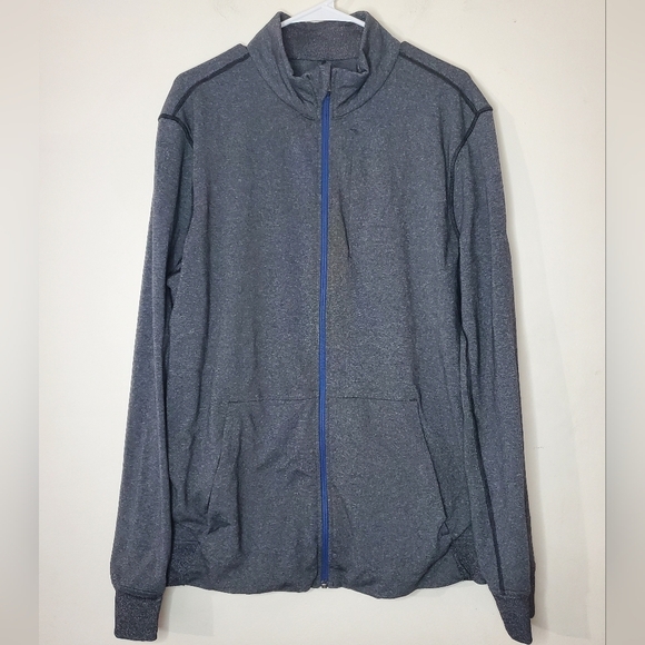Mens Lululemon Pre-Post Jacket Size Extra Large Luon Heathered Grey - Picture 2 of 16